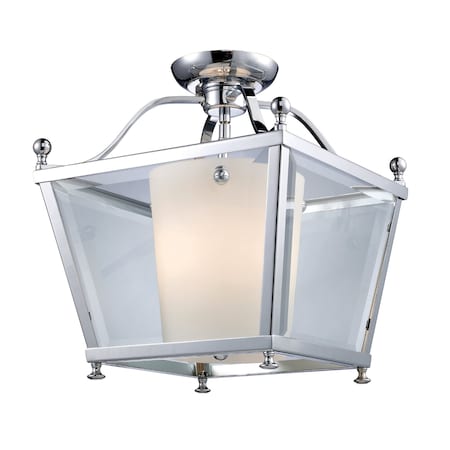 Ashbury 3 Light Semi Flush Mount, Chrome